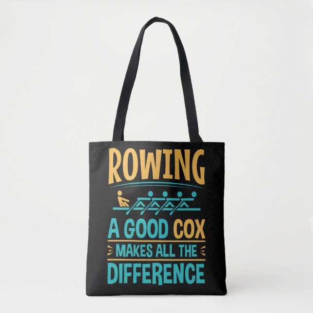 Bolsa Tote Engraçado remar uma boa cox faz toda diferença (Frente)