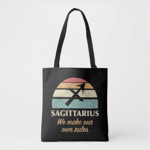 Bolsa Tote Engraçado Sagittarius Regras do Zodiac