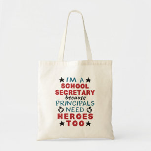 Bolsa Tote Engraçado Secretário da Escola Heroes Apreciaç