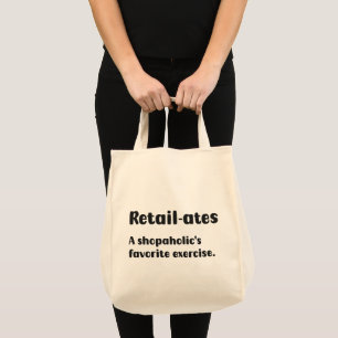 Bolsa Tote Engraçado Shopaholic