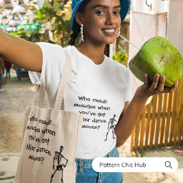 Bolsa Tote Engraçado Skeleton dança moderna Elegante no Hallo