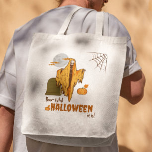 Bolsa Tote Engraçado Skeleton Pumpkin Adulto Festa de Hallowe