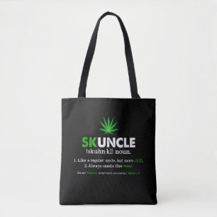 Bolsa Tote Engraçado Sktio Weed Fumante Tio Lover