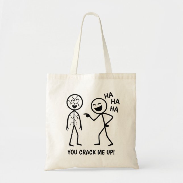 Bolsa Tote Engraçado Stickman (Frente)