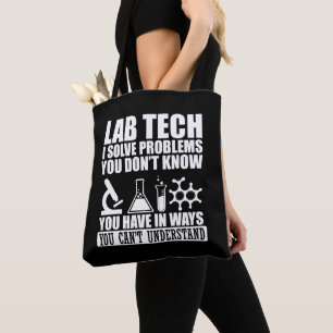 Bolsa Tote Engraçado técnico de laboratório cita humor técnic
