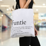 Bolsa Tote Engraçado, tia, titia Definição, Diversão Moderna<br><div class="desc">Personalize para seu especial,  favorito Funtie,  tia,  tia ou Tia para criar um presente único. Uma maneira perfeita de mostrar a ela o quão incrível ela é todos os dias. Projetado por Thisnotme©</div>