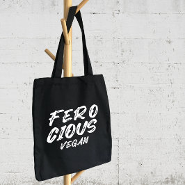 Bolsa Tote Engraçado Vegan Feroz, Minimalista