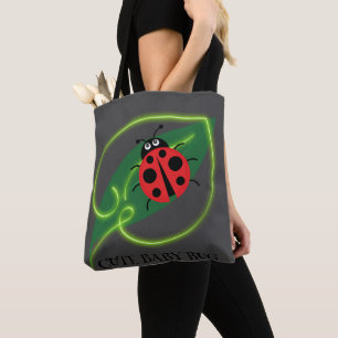 Bolsa Tote Engraçado Vermelho Verde Amor Meninos giros Folhet
