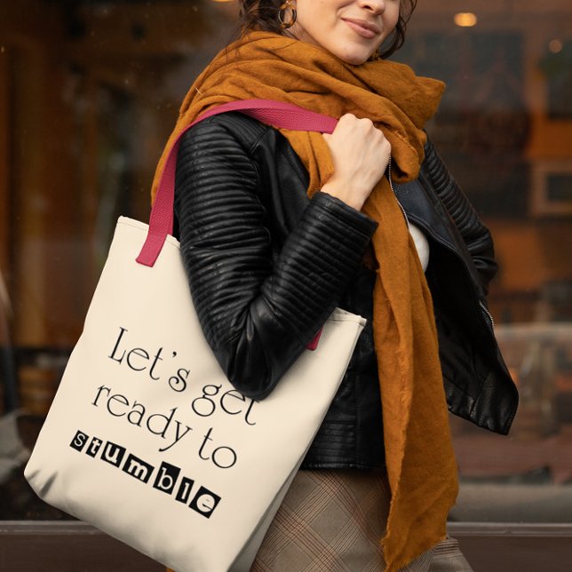 Bolsa Tote Engraçado vinho diz tipografia humor mulheres simp (Criador carregado)