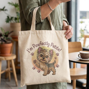 Bolsa Tote Engraçado Yorkshire Terrier Adorável Filhote de Yo