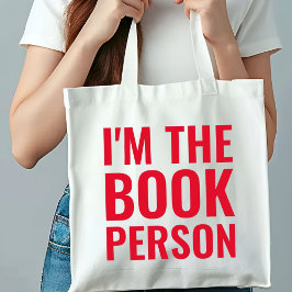 Bolsa Tote Engraçados Livros Eu sou a Pessoa do Livro Monogra