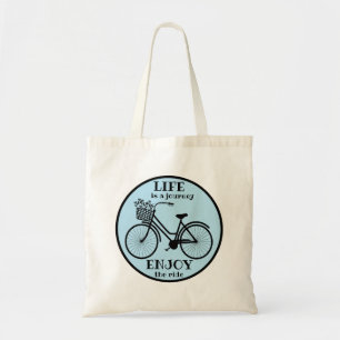Bolsa Tote Enjoy the ride bicycle blue life quote baby