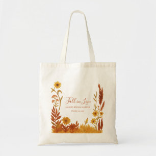 Bolsa Tote "Enlove-se" Chuveiro de Noiva Aquarela Floral