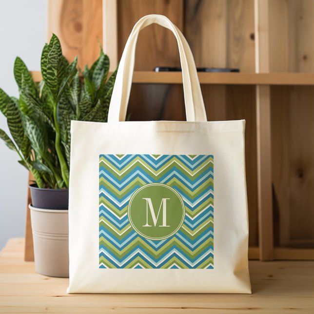 Bolsa Tote Enorme padrão de desvio brilhante com monograma pe (Personalized tote bag with chevrons and monogram)