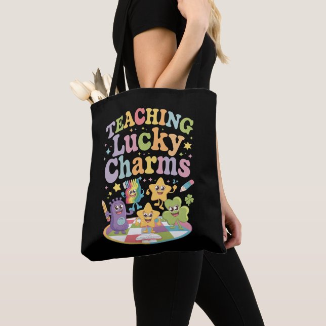 Bolsa Tote Ensinando Lucky Charms Professor St Patricks Day (Close Up)