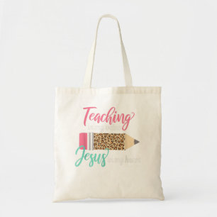 Bolsa Tote Ensinando Nas Minhas Veias Jesus No Meu Coração, C