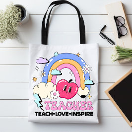 Bolsa Tote Ensinar Amor Inspira Na moda de Apreciação do Prof