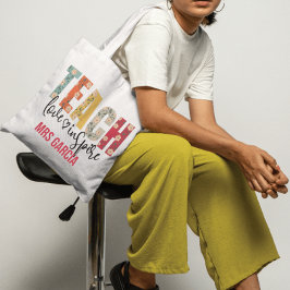 Bolsa Tote Ensinar Amor inspira Presente de Apreciação do Dia