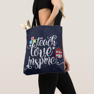 Bolsa Tote Ensinar amor inspirado