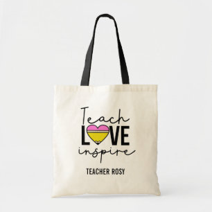 Bolsa Tote Ensinar Amor Inspire Sacos De Tote Personalizados 