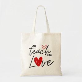 Bolsa Tote Ensinar é amar professor personalizado