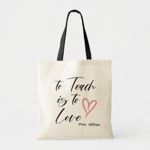 Bolsa Tote Ensinar É Amar Professores
