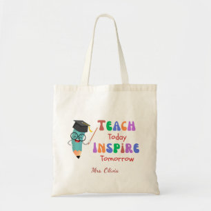 Bolsa Tote Ensinar Hoje Inspire Amanhã Citação Motivativa