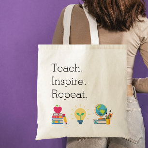Bolsa Tote Ensinar Repetição, Apreciação do Professor, Person