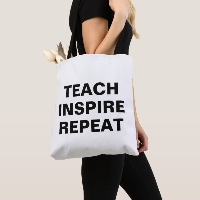 Bolsa Tote Ensine Inspire Repita Design Motivacional (Close Up)
