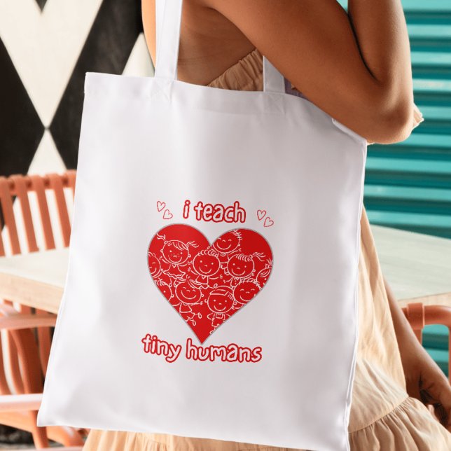 Bolsa Tote Ensine Pequenos Humanos Professor de Jardim de Inf (Show your love for the little ones! Buy now!)