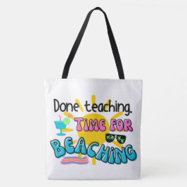 Bolsa Tote Ensino acabado. Tempo para Beaching com Sunshine