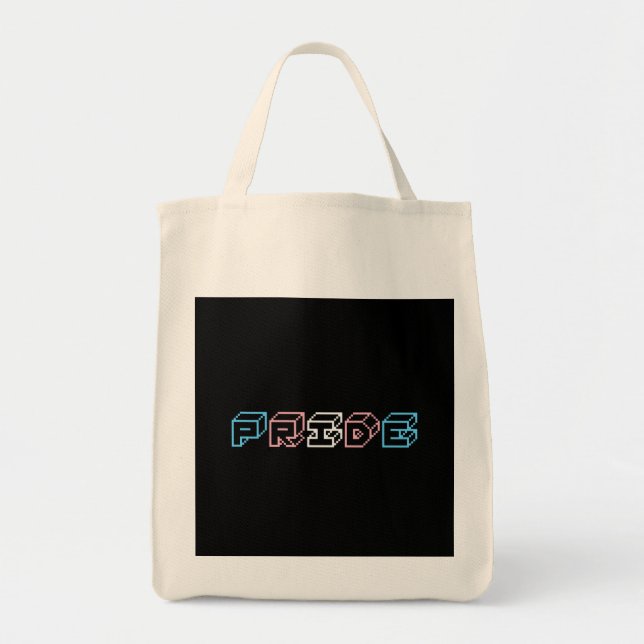 Bolsa Tote Entrada de sinal de texto do orgulho transgênero (Frente)