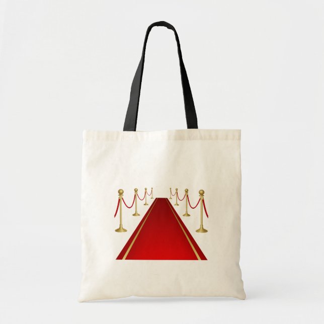 Bolsa Tote Entrada de Tapete Vermelho com Stanchions Dourados (Frente)