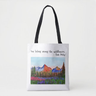 Bolsa Tote Entre as Citadas de Fé Inspiradora de Flores Selva