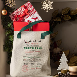 Bolsa Tote Entrega Especial do Papai Noel Polo Norte