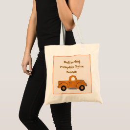 Bolsa Tote Entregando Pedra de Pumpkin Pice Caminhão Pintado