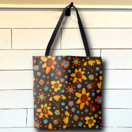 Bolsa Tote Entretenimento com margaridas, inspirividade inici