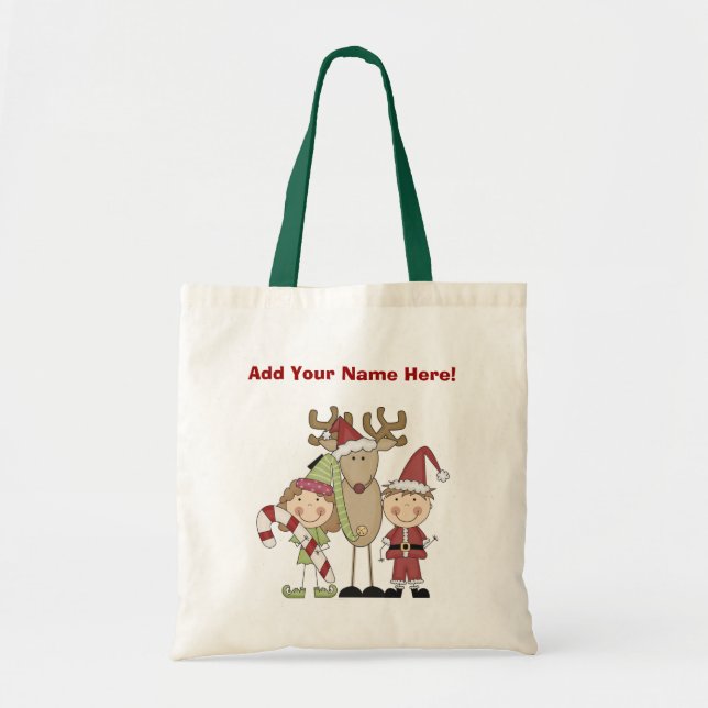Bolsa Tote Entrevistas com Reindeer e Elves (Frente)