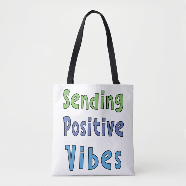 Bolsa Tote Enviando Vibes Positivas (Frente)