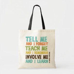 Bolsa Tote Envolva-me citações inspiradas