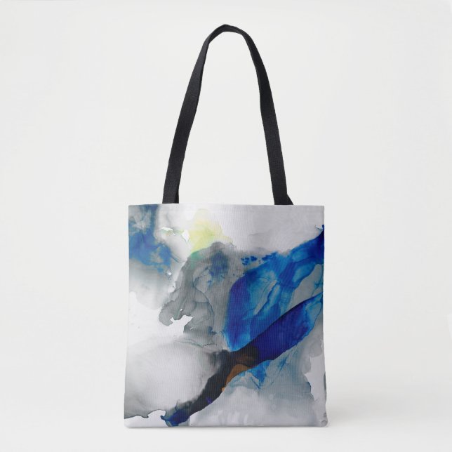 Bolsa Tote Ephemeral - Azul e Cinza (Frente)