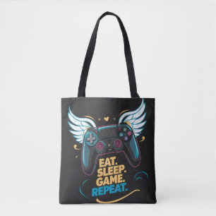 Bolsa Tote Epic Gaming Gear. Coma. Durma. Jogo. Repita. Winge