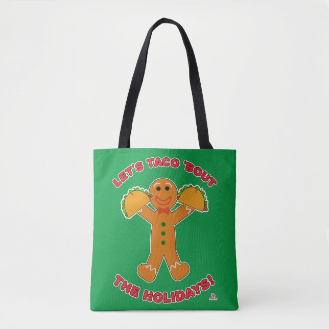 Bolsa Tote Epic Taco Sobre As Férias Pão De Natal (Frente)