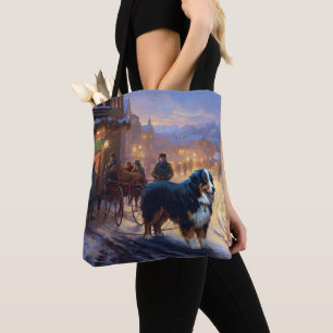 Bolsa Tote Época Festiva de Natal das Montanhas de Berna