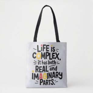 Bolsa Tote Equação da vida: Partes reais e imaginárias
