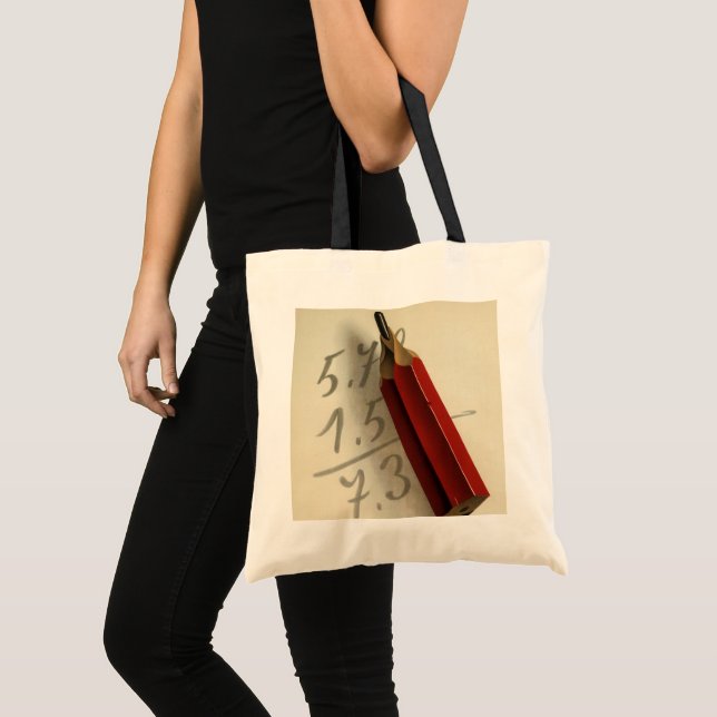 Bolsa Tote Equação Matemática com Lápis Vermelho, Negócios Vi (Frente (produto))