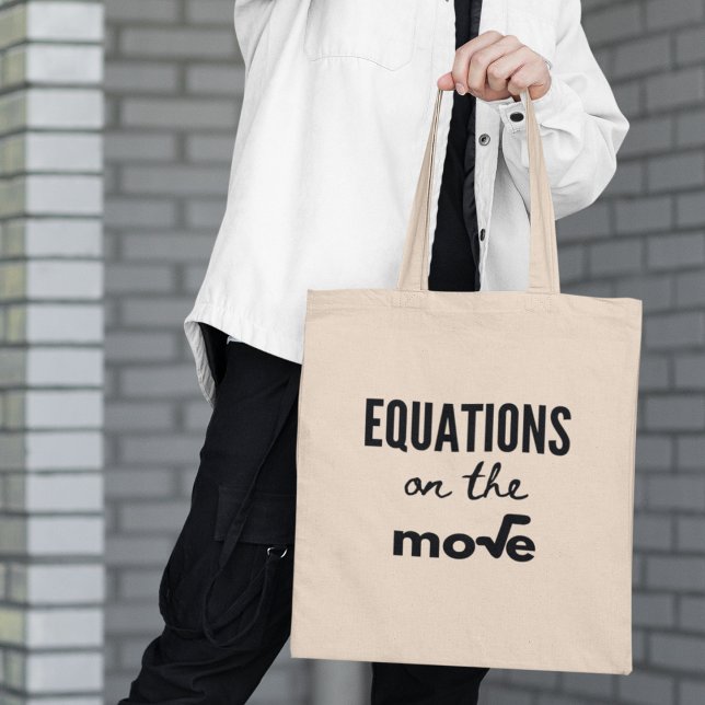 Bolsa Tote Equações em movimento Presente para Professores de (Shop now and add a dash of maths magic to your daily lifestyle! )