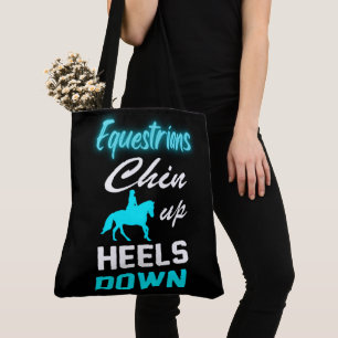 Bolsa Tote Equestrianos chin para cima saltos para baixo