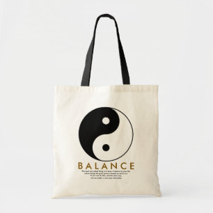 Bolsa Tote equilibre yoga yin yang com aspas