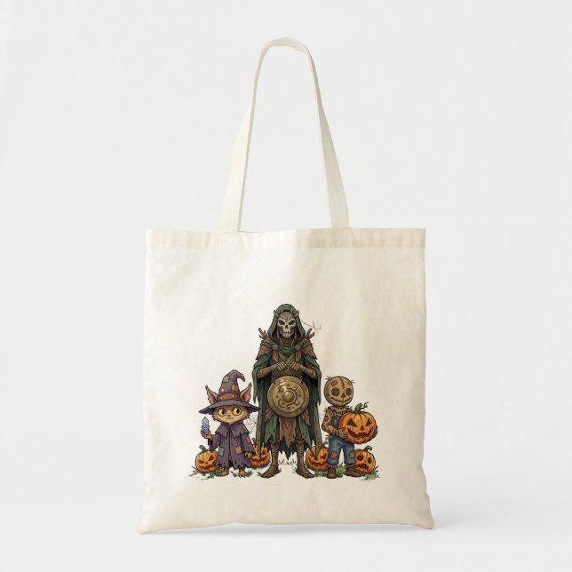 Bolsa Tote Equipe Assustadora de Halloween (Frente)
